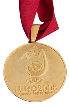 2008 UEFA Euro Winners Gold Medal Presented To Xavi Hernandez (Letter of Provenance)
